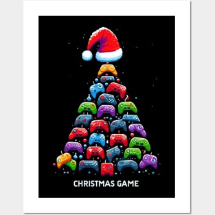 Video Game Controller Christmas Santa Gamer Boys Posters and Art